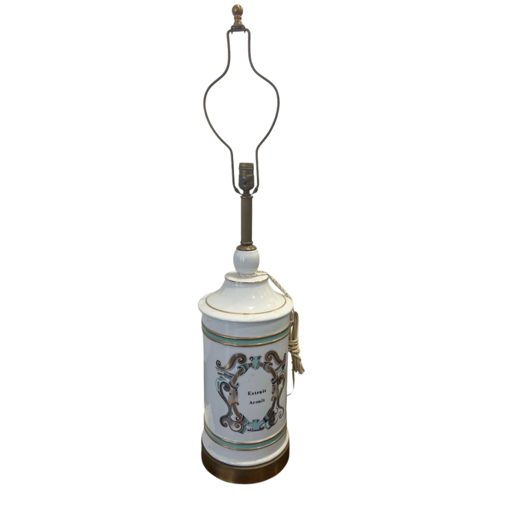 Apothecary Jar, Lamp ‘Extrait Aconit’