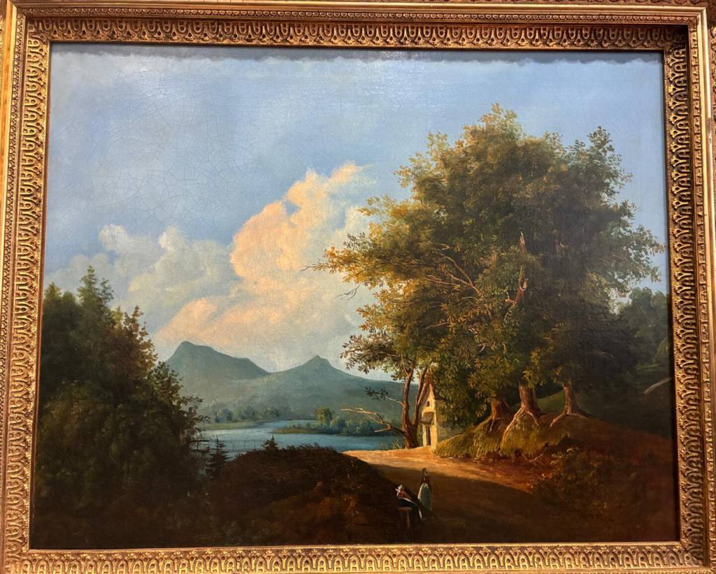 Landscape with cottage – Léon Richet