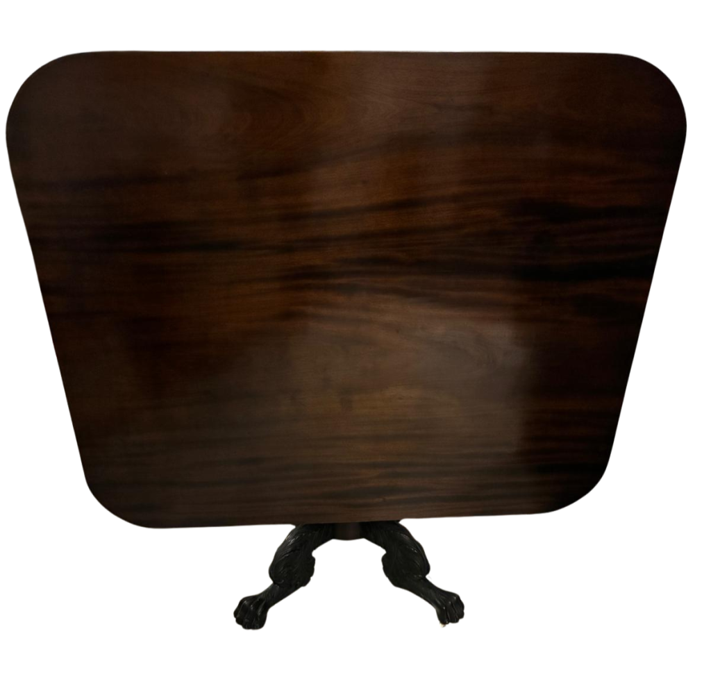 American Empire Flame Mahogany Tilt Top Table